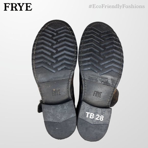 Frye Veronica Antique Black Distressed Ankle Boots Size 7 Women's - Picture 6 of 7